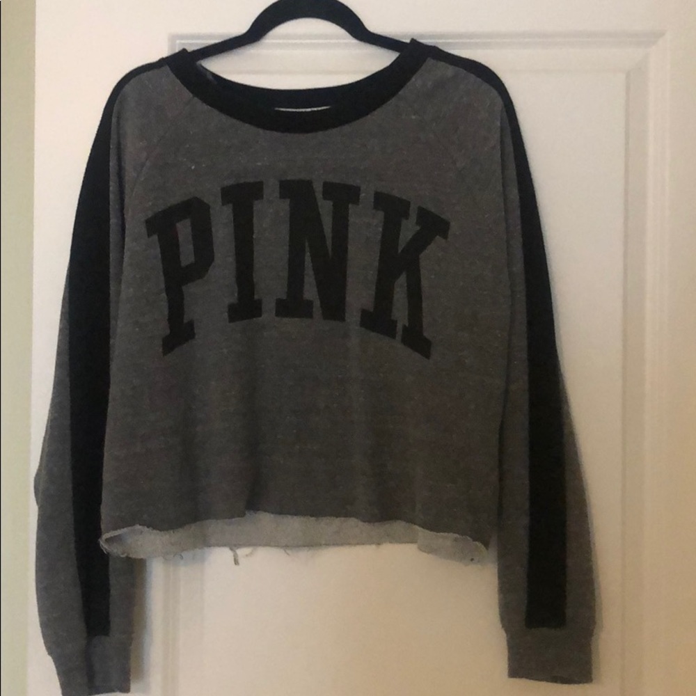 Pink Cropped Crew Neck
